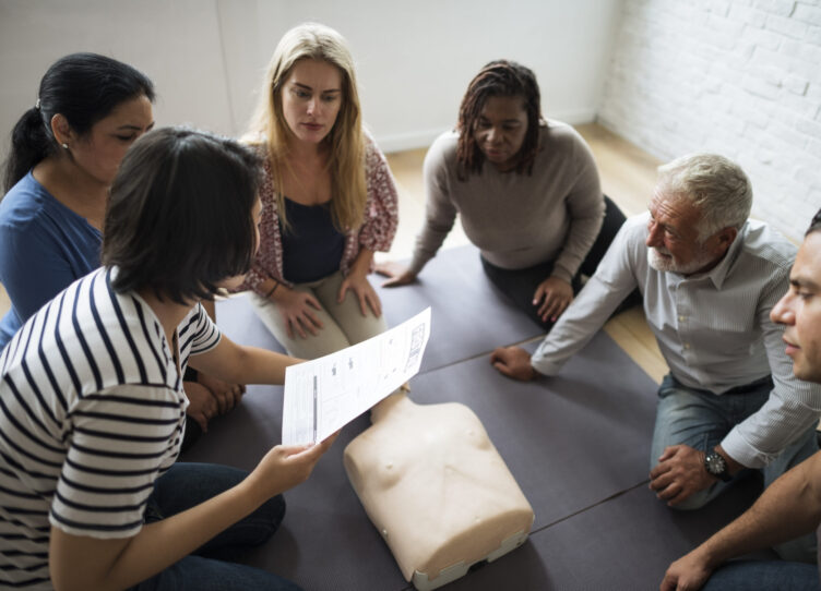 CPR First Aid Training Concept