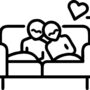 valentine-love-themed-movies-displayed-cozy-couch-dim-lights-gentle-laughter-soft-blankets-vector